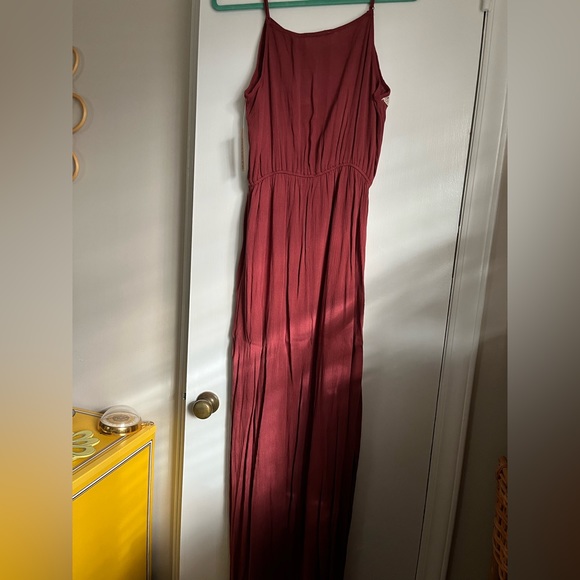 NWT Crochet Trim Maxi Dress - Rust Brick Red - Medium - Picture 4 of 4